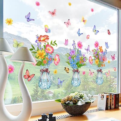 Dailygoody - Sticker Kinderkamer - 3D Effect Muursticker - Creatief en Veilig - Planeet en Plant - Kleurrijk en Speels - Geschikt voor Kinderen - Onre...