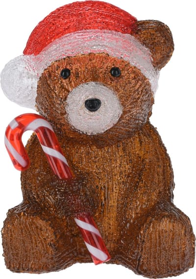 Christmas Decoration Kerstverlichting figuur - beer - 17 x 16 x 24 cm -LED kerstfiguren