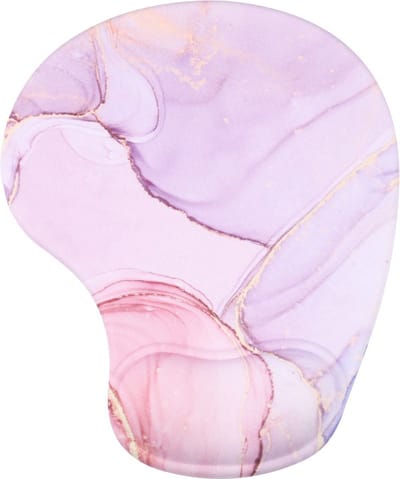 Muismat Met Polssteun - Ergonomisch - Marmer Print - Muismatten - Ondersteuning Comfort Muis Mat - Geschikt voor Gamen School en Kantoor - LOUZIR