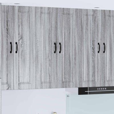 vidaXL - Wandkast - PORTO - Grijs - Sonoma - 60 - x - 31 - x - 100 - cm - Bewerkt - hout
