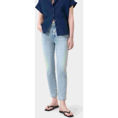 Closed Pedal Pusher Light Blue Maat: W25L34 | Straight Broeken Outlet | Dames | Blauw