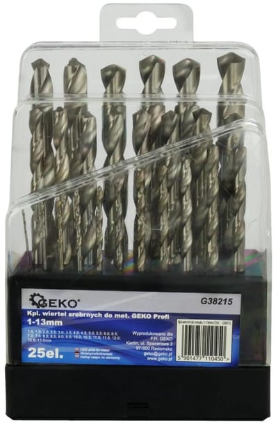 GEKO HSS metaalborenset - 25 stuks - 1-13 mm - Precisie en duurzaamheid