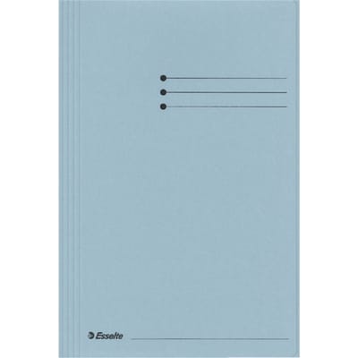 Dossiermap Esselte folio 3 kleppen manilla 275gr blauw