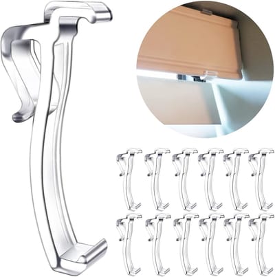 Daity Verpakking van 12 jaloezieclips - 2 -5 inch horizontale jaloezieclips (transparant)