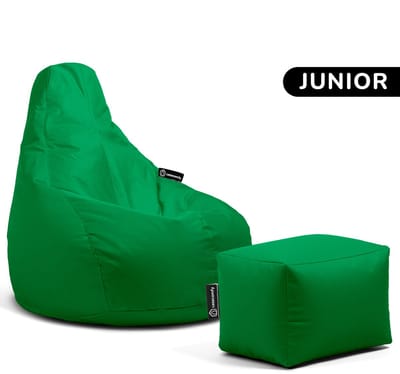 Casacomfy Premium Junior - Complete Zitzak met Voetenbankje - Waterafstotend - Groen