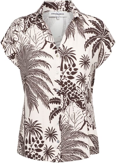 &Co Woman &co women blouse valetta choco duo chocolate