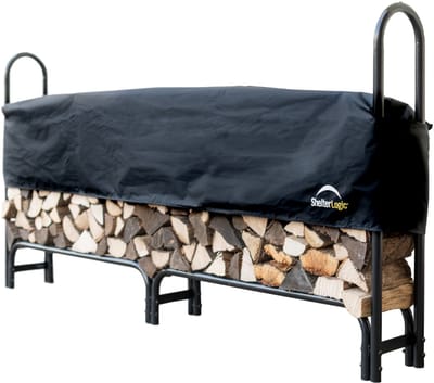 ShelterLogic® SL90365 - HaardHout Houtopslag met Hoes - Brandhoutrek 244 cm