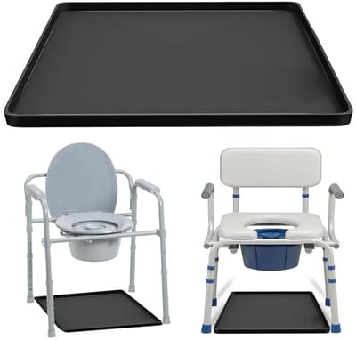 Dailygoods- Beschermende Mat Waterdicht - Antislip - Siliconen - 60 x 60 cm - Verhoogde Randen - Duurzaam - Toiletmat