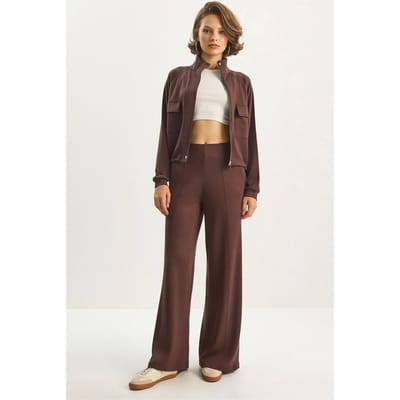 Jas-Broek Viscose Mix Twee-delige Coördinaat Set
