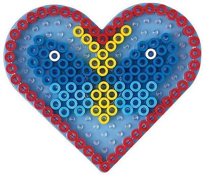 Hama MAXI GROOT HART strijkkralen figuur / grondplaat / legbordje voor extra grote maxi strijkparels (strijkkralenbordje / legbordje / pegboard), creatief kralen cadeau kinderfeestje!