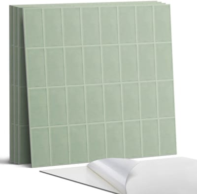 Coloray Wandpanelen Zelfklevend - Rechthoekige tegels in een raster Zelfklevende Wandpanelen - 50 cm x 50 cm - Groente Wandpaneel PVC - 5 stuks - Texturen Wandpanelen Zelfklevend - Wandpaneel Keuken - Wandpanelen Badkamer