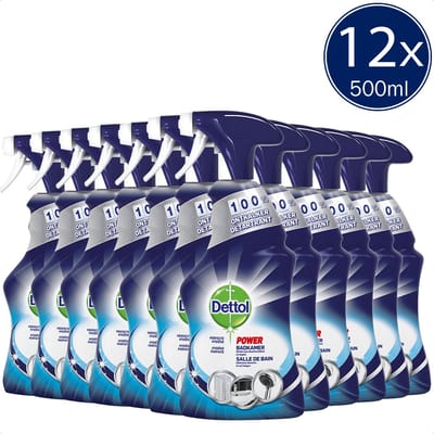 Dettol - Allesreiniger - Spray Power & Fresh - Badkamer - 500ml x12