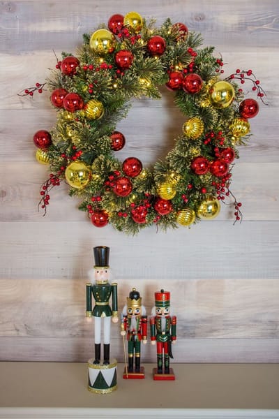 Kerstkrans | Dakota Wreath | ⌀ 61 cm | LED op batterijen