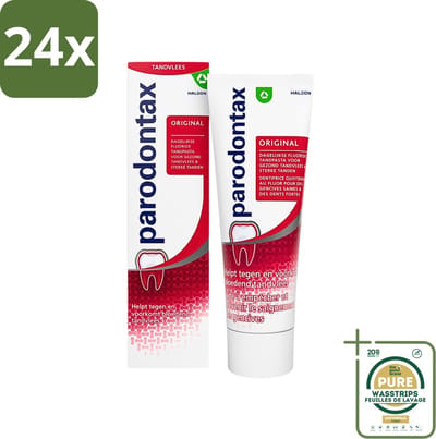 Parodontax - Tandpasta - Original - Versterkt Tandvlees & Verwijdert Tandplak - 75 ml - Voordeelverpakking - 24 stuks - Tandplak - Tandvleesontsteking