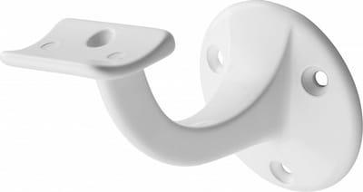 Leuninghouder wit - Opschroef - Hol zadel  Hermeta - 3500-79 - 2 stuks
