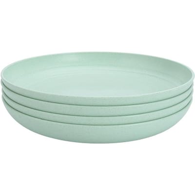 Assiettes de Dîner en Paille de Blé Ensemble Design Écologique Service de Table Complet Ensemble Complet d'Assiettes Accessoires pour la Cuisine Assiettes Vaisselle 4 Pièces 6 inches