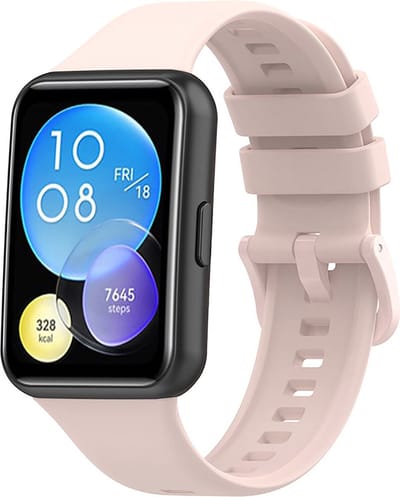 Siliconen Smartwatch bandje - Geschikt voor Huawei Watch Fit 2 siliconen bandje - lichtroze - Strap-it Horlogeband / Polsband / Armband