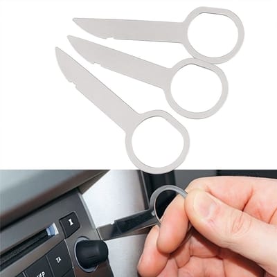 Demontage Sleutel Set Voor de Autoradio I Set Van 4 I Zilver