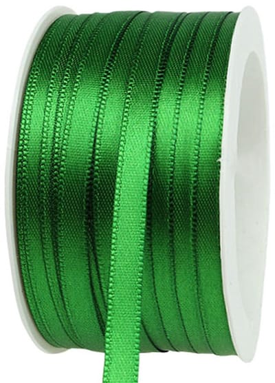 Cadeaulint decoratief lint satijnen lint 6mm 50m donkergroen