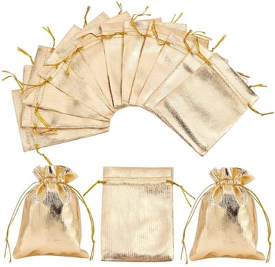 Allecto - Organza Zakjes - Sieraden Opslag - Gouden Kleur - Bruiloft