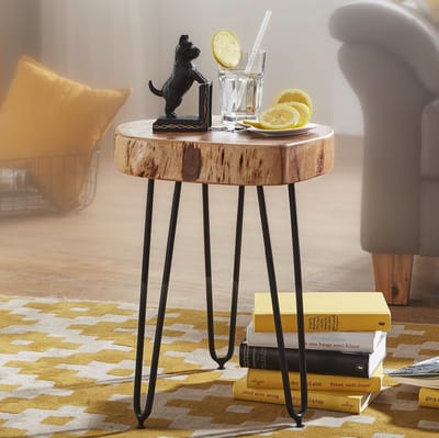 Sky Style Tule Ronde Bijzettafel Marmer / Goud