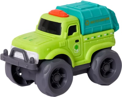 Speelgoedtopdeals- BIOplastic Off-Road Vuilniswagen - 11 cm - Duurzaam speelgoed