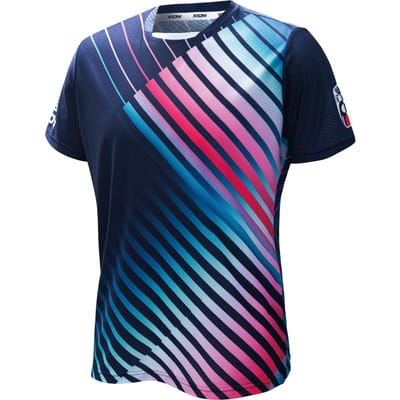 Chemise de Jeu de Tennis de Table XIOM, Officiellement Approuvée par l'Association Japonaise de Tennis de Table, Séchage Rapide, Évacuation de l'Humidité, TEMPA, Bleu Marine, XS, 1011