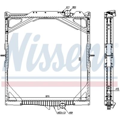 Radiator, motorkoeling NISSENS 65462A