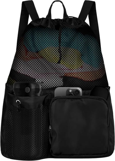 Ruime Mesh Rugzak voor het Strand - Waterdichte Reis- en Zwemtas voor Unisex Gebruik, Ideaal voor Sport en Outdoor Activiteiten