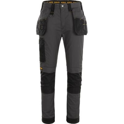 DeWALT Aspen werkbroek met holsterzakken en kniezakken 46 zwart/grijs