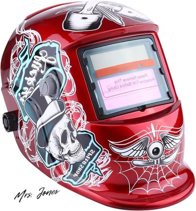 Mrs. Jones Automatisch Verduisterende Lashelm Brede Dekking UV-IR-bescherming Scheepsbouw Arc Tig Mig-masker Slijplasserbeschermingsgereedschap .