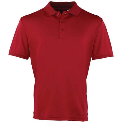 Premier Heren Coolchecker Pique Poloshirt (Bourgondië)