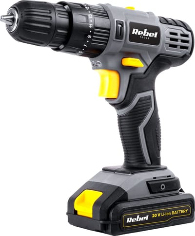 Rebel Tools - Accuboormachine - 20V 2A - Snelwissel Boorkop - Inclusief 13 Boorbits