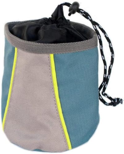 Honden Snack Tas - Voer Pouch - Onderweg Trainen - Met Riemclip - 10x10x12 cm - Bos Groen