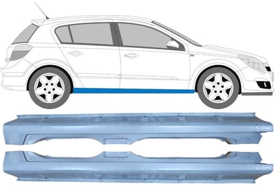 Volledige dorpel voor Opel Astra H 2003-2014 / Links + Rechts / Set