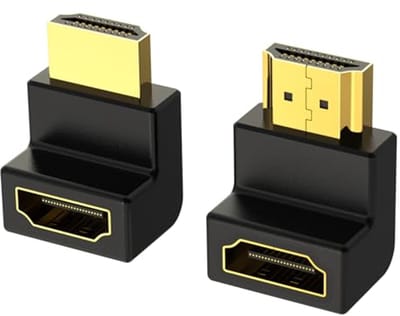 8K HDMI Hoekadapter 90 en 270 Graden - Goud Geplated, Extender voor Stabiele Signalen