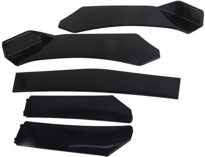Dailygoods- Voorbumper Spoiler - 5 Stuks - ABS Materiaal - Universele Montage - Slijtvast - Bescherming tegen Schade - Elegante Stijl - Bumperlip
