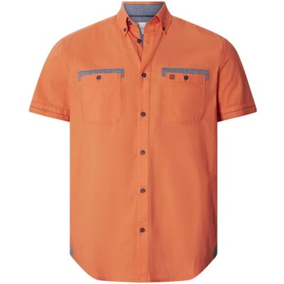 Babista herren Overhemd Met Korte Mouwen - 39/40 - lichtrood - Plus Size