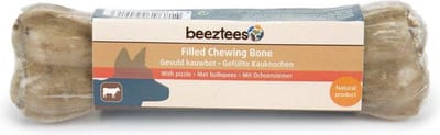Beeztees gevuld kauwbot met bullepees - hondensnack - 1x 15cm