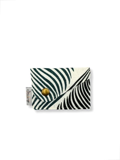 Portemonnee - Groene bloemen - Mini portemonnee dames - Portefeuille dames - Duurzaam cadeau - Cadeau voor vrouwen verjaardag - Cadeau voor haar - Cadeau voor vriendin - Handmade cadeau