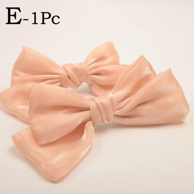 1 pièce de pince à boucle de nœud de rideau en mousseline de soie, supports de rideau suspendus, accessoires de décoration pour la maison, nœuds, perles, embrasses de rideaux orange