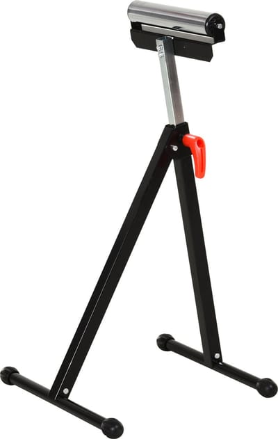 HOMCOM-Rollenständer-Metall-44L x 50B x 68-110H cm-Schwarz+Silber