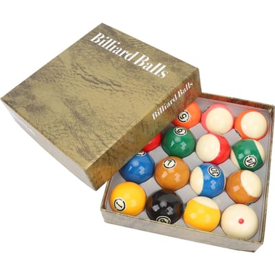 Set de 16 Boules de Billard 2,25 Pouces Boules de Billard en Résine pour Entraînement Remplacement Billiards