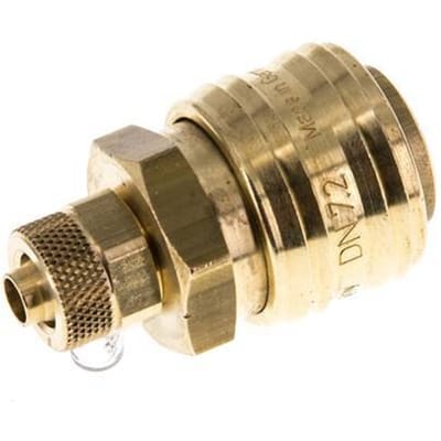 Messing DN 7.2 (Euro) Luchtkoppeling Snelkoppeling 6x8 mm Push-On