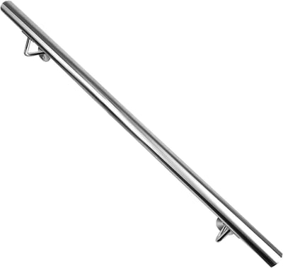 Roestvrijstalen Leuning - Trapleuning Wandhouder - Veilig Traplopen - Hoog Draagvermogen - 80 cm - Zilver