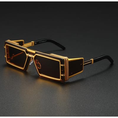 Vierkante Punk Zonnebril Mannen Vrouwen Vintage Steampunk Luxe Mode Bril Gafas De Sol Hombre Lunette De Soleil