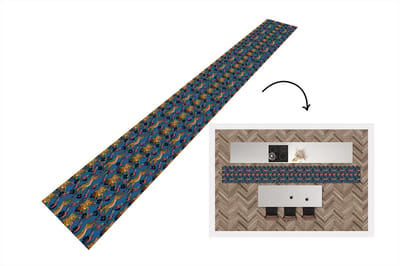 Keukenloper - Keukenmat - Patroon - Cheetah - Veren - 400x50 cm - Keuken vloerkleed