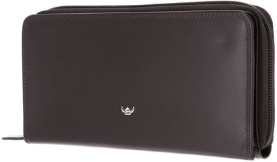 Golden Head Leren portemonnee Polo RFID Protect RV-Damenbörse 2803 Dunkelbraun donkerbruin