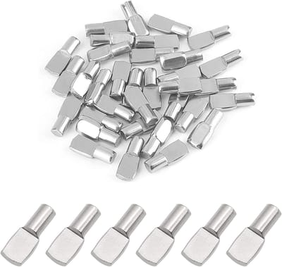 Set van 50 Planksteunen voor Pens, 5 x 19 mm, Ideaal voor Kasten en Opbergruimtes, Inclusief Opbergdoos