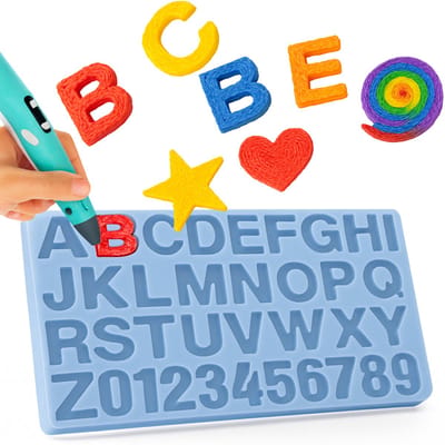 Montzys® 3D Pen Lettermat - Alfabet - Tekenen & Speelgoed - Kinderen & Volwassenen